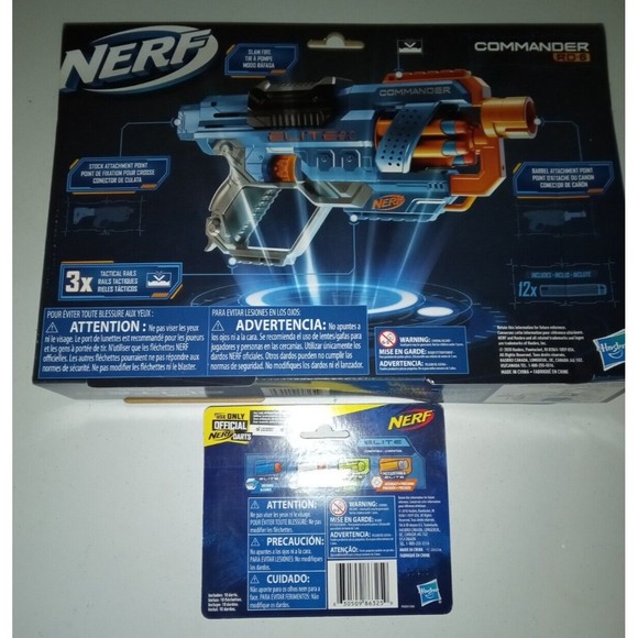 Nerf Elite 2.0 Commander RD-6 Gun Blaster with 10 Darts Pack Brand New - Picture 2 of 2